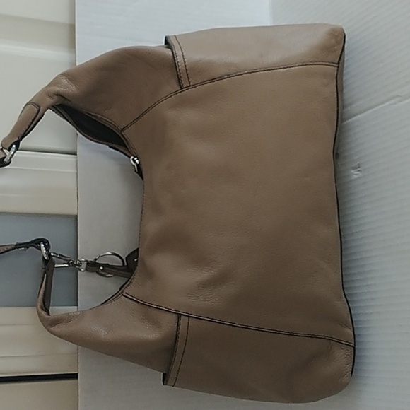 Etienne Aigner Tan Leather Satchel Bag - Picture 5 of 12